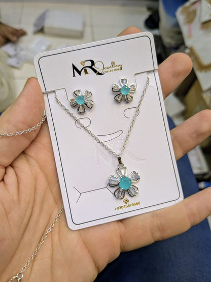 Elegant Flower Jewellery Set