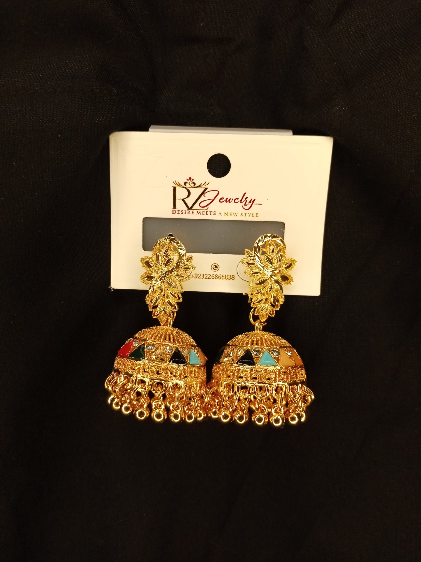 Multicolor Royal Jhumka Earrings